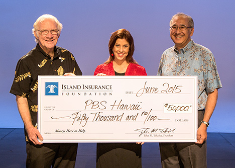 PBS Hawaii New Home Campaign presented a check from MATSON