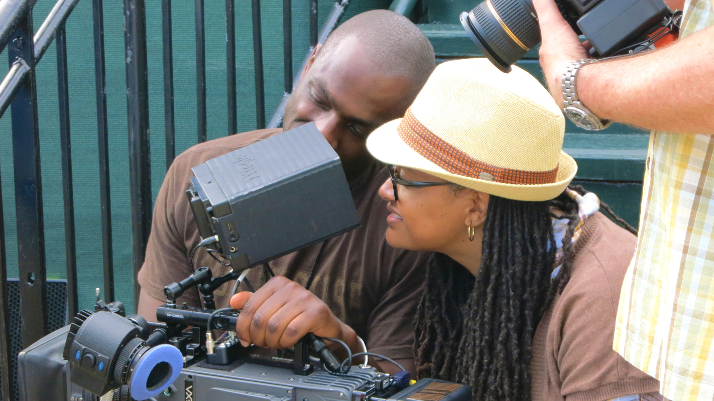 Ana DuVernay directs on the set in Hollywood.