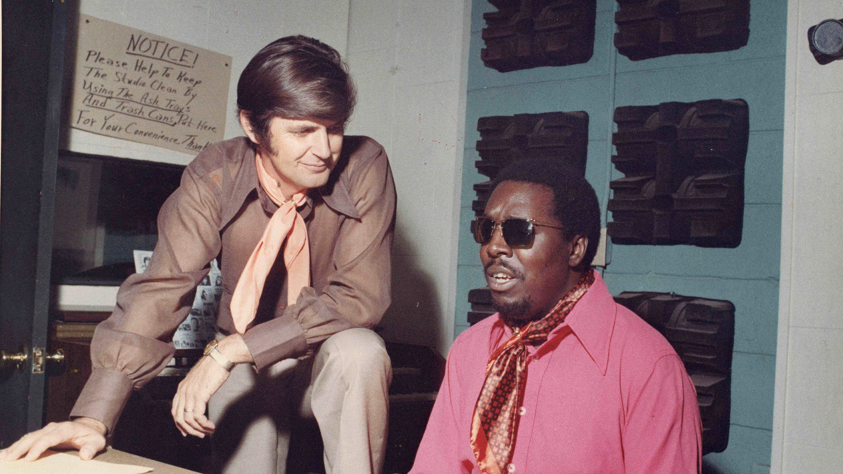 Rick Hall & Clarence Carter in Muscle Shoals.