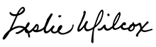 Leslie Wilcoxʻ signature