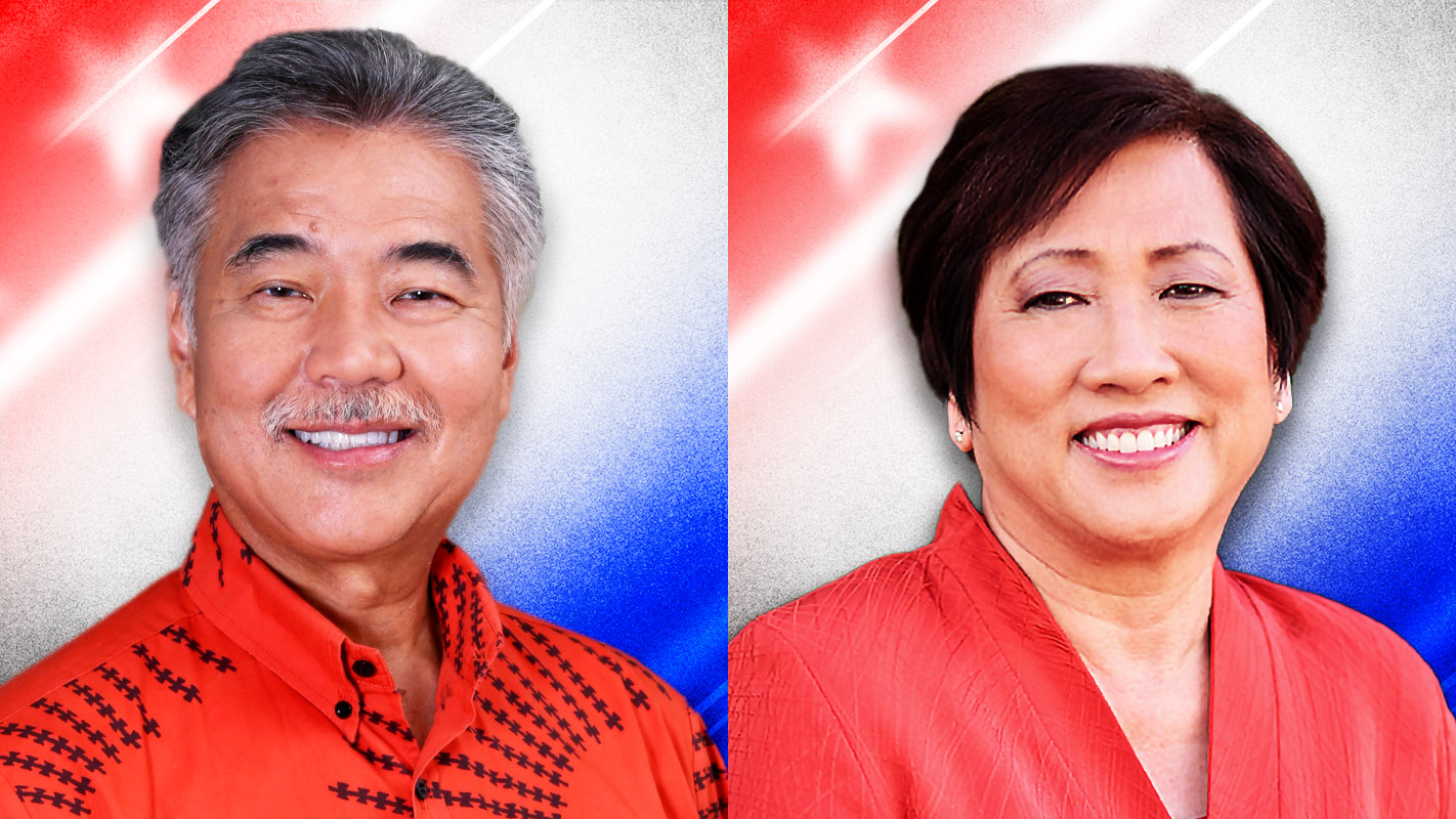 Democratic candidates for Governor David Ige and Colleen Hanabusa.