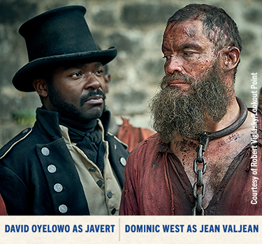 Les Misérables: David Oyelowo as Javert, Dominic West as Jean Valjean