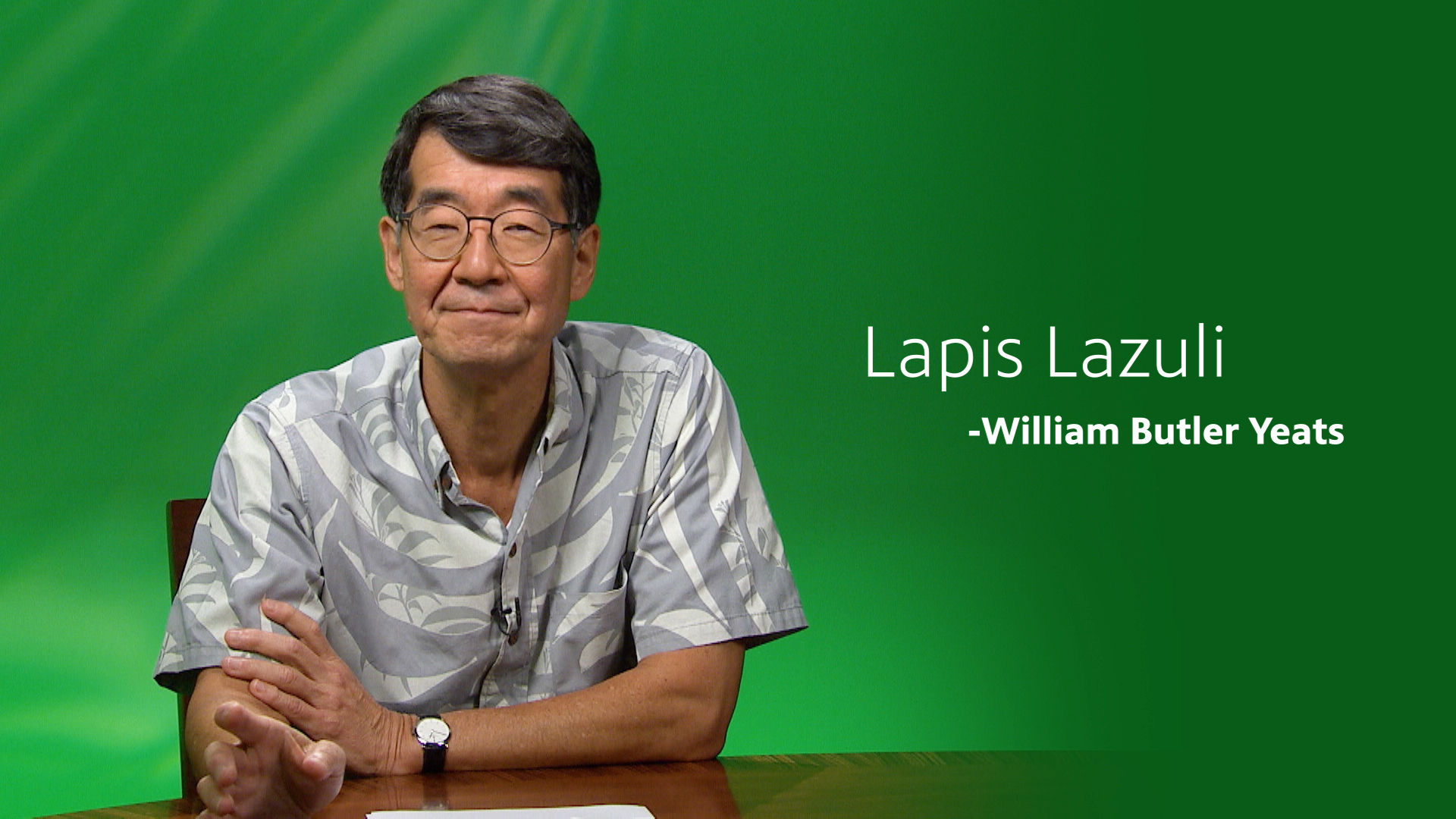 Mark Fukunaga reads “Lapis Lazuli” <br/>GET CAUGHT READING