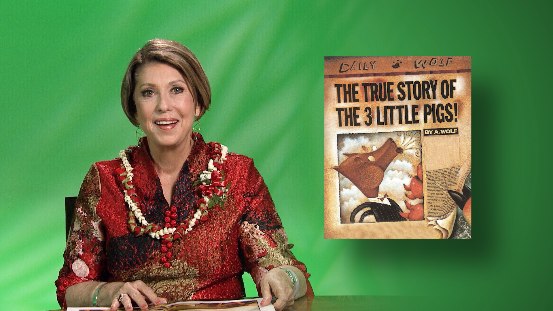 Leslie Wilcox reads “The True Story of the 3 Little Pigs” <br/>GET CAUGHT READING