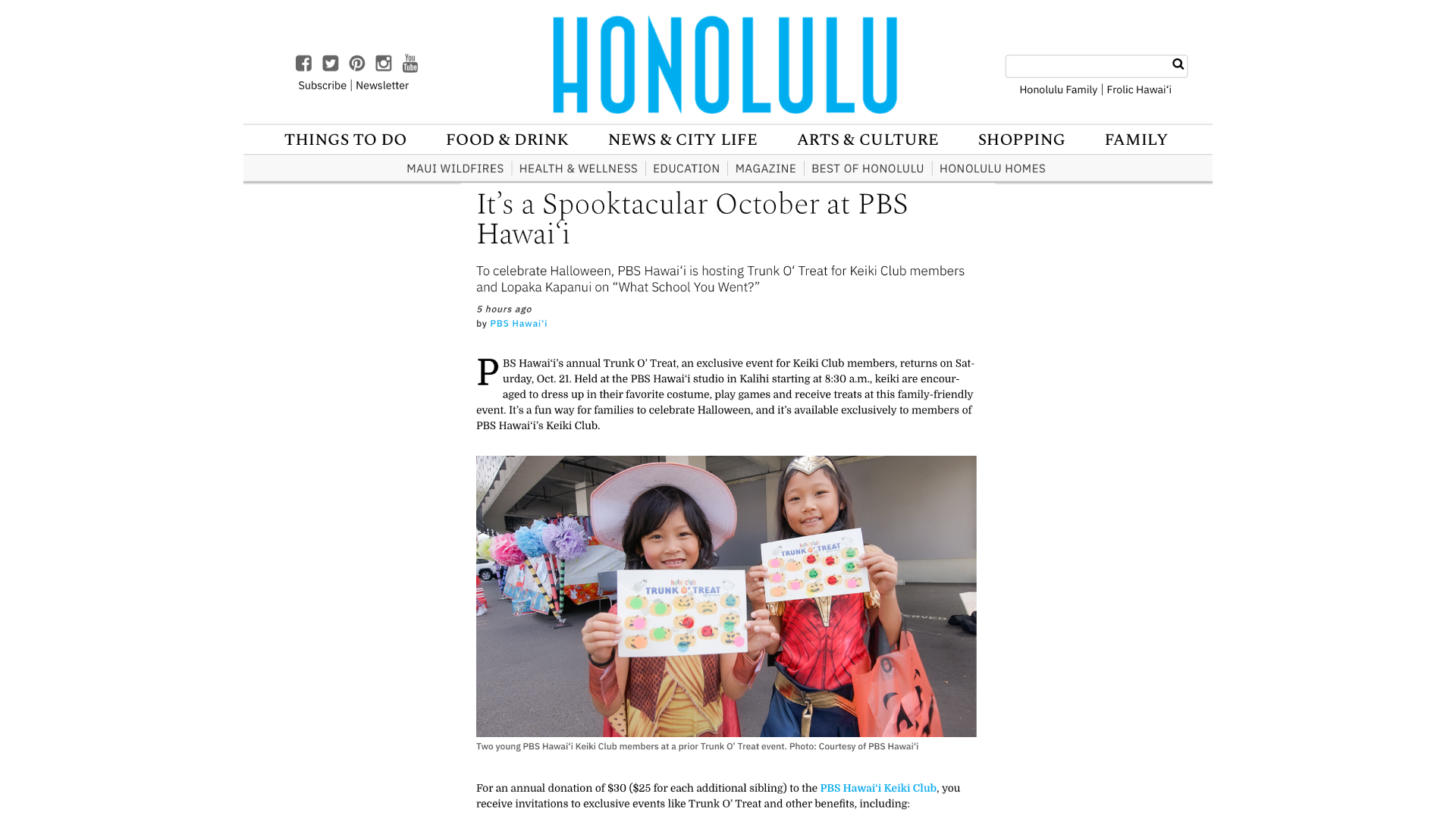Spooktacular October at PBS Hawai‘i in Honolulu Magazine