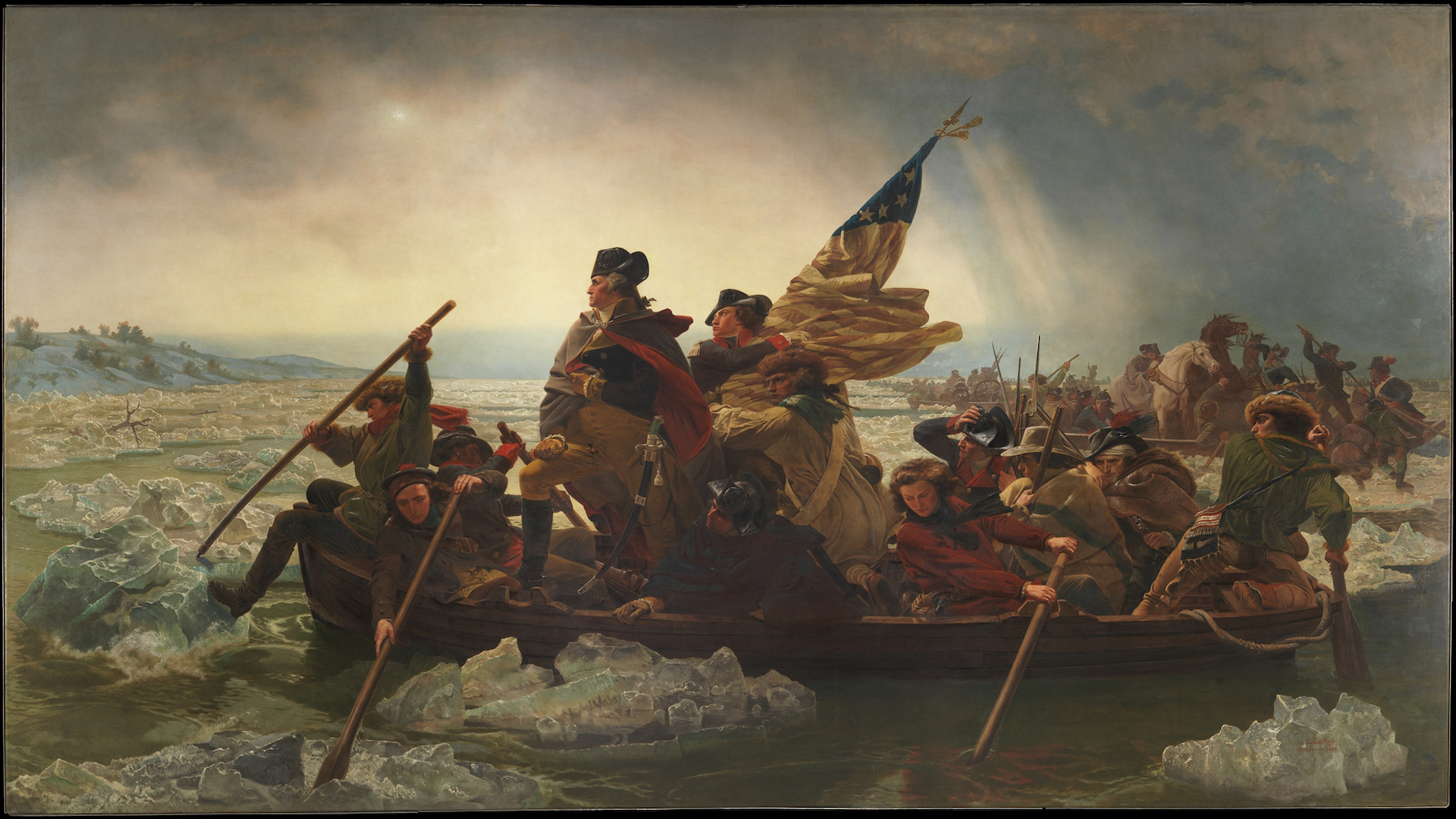 George Washington Crossing the Delaware; By: Emanuel Leutze; 1851.