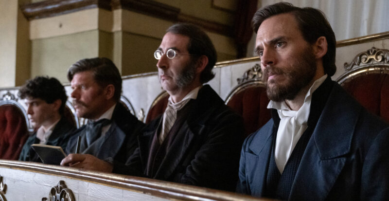 MASTERPIECE
The Count of Monte Cristo 

Episode Seven: “The Duel”
Sunday, May 3, 2026 at 10/9c on PBS

As Edmond’s campaign of revenge continues, Fernand’s misdeeds are made public. Outraged by his father’s downfall, Fernand and Mercedes’ son Albert challenges Edmond to a duel. But with such high stakes, it may be time to reveal the truth before it’s too late.  

Shown L-R: Albert (Nicolas Maupas), Debray (Matthew Wilson), Beauchamp (Ben Moor), Edmond Dantès (Sam Claflin)

For editorial use only.

Photographer: Claudio Iannone

Courtesy of Palomar and MASTERPIECE.