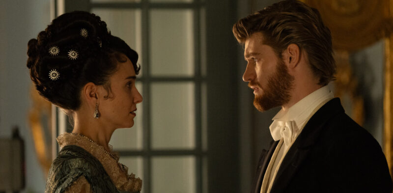 MASTERPIECE
The Forsytes

Episode Six
Sunday, April 26 at 9/8c on PBS
Soames commissions a country house, despite Irene’s distress. As Louisa faces a fresh start, Jo decides his future. Ann reveals a dark secret.

Shown L-R: Frances (Tuppence Middleton), Jolyon Jr (Danny Griffin) 

For editorial use only.

Photographer: Sean Gleason

Courtesy of Mammoth Screen &amp; MASTERPIECE