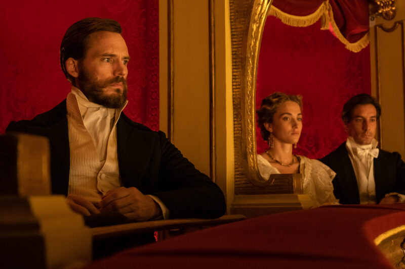 MASTERPIECE
The Count of Monte Cristo 

Episode Four: “The Red Room”
Sunday, April 12, 2026 at 10/9c on PBS

Five years have passed since Edmond reinvented himself as the Count of Monte Cristo, and his plans for revenge have been set in motion. When he tracks down the men that betrayed him, none of them suspect deception and allow him into their social circle. But his beloved Mercedes, who is now married to one of these men, Fernand, feels uneasy in his presence.

Shown: Edmond Dantès (Sam Claflin)

For editorial use only.

Photographer: Claudio Iannone

Courtesy of Palomar and MASTERPIECE.