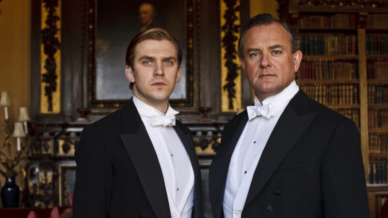 Downton Abbey on MASTERPIECE
Season 2
Shown from left to right: Dan Stevens as Matthew Crawley and Hugh Bonneville as Lord Grantham
For editorial use only.

©Carnival Film &amp; Television Limited for MASTERPIECE