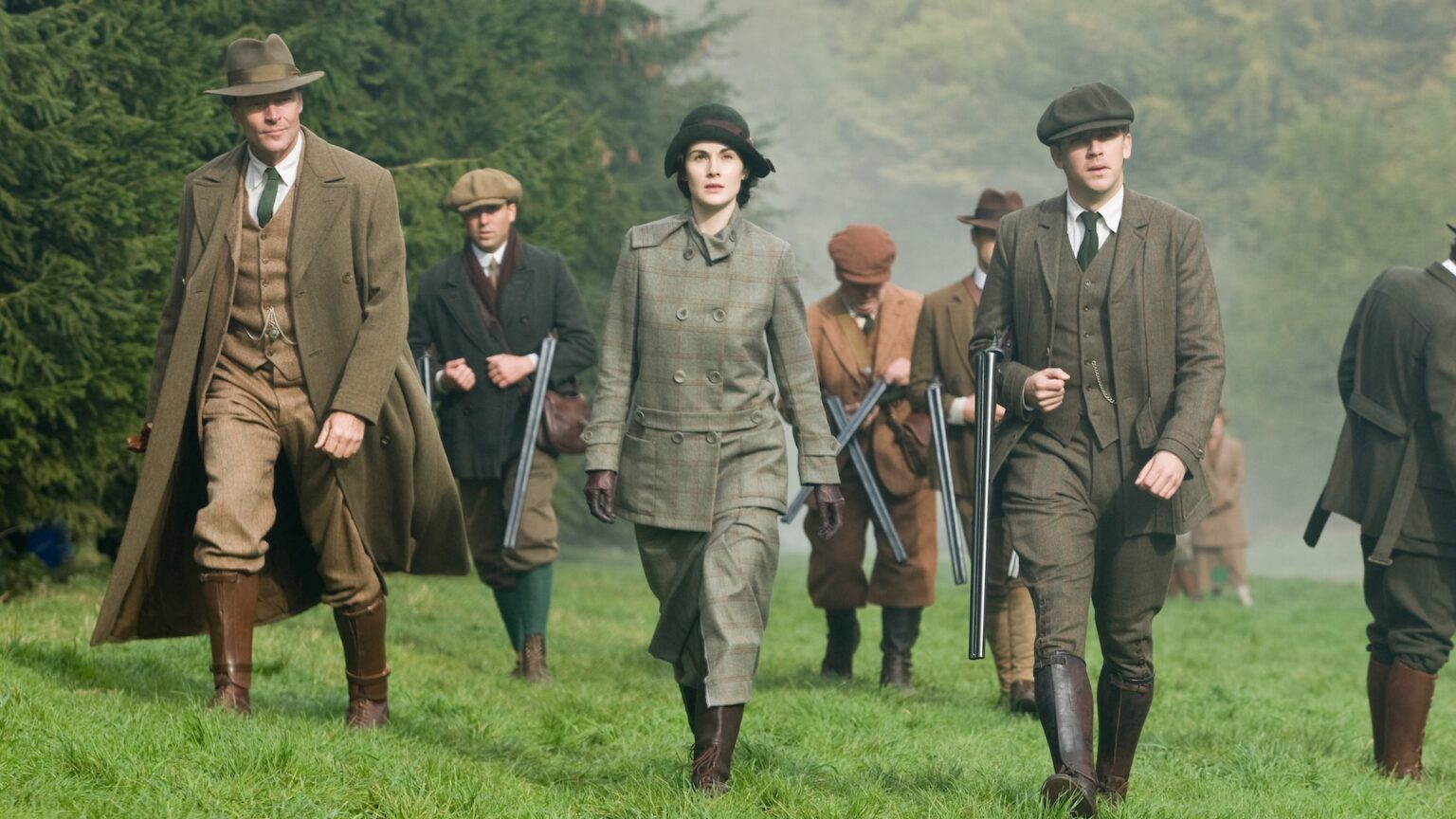 Downton Abbey Season 2 on MASTERPIECE Classic
Part 7 - Sunday, February 19, 2012 at 9pm ET on PBS                     
Shown from L-R: Iain Glen as Sir Richard Carlisle, Michelle Dockery as Lady Mary and Dan Stevens as Matthew Crawley
(C) Carnival Film &amp; Television Limited 2011 for MASTERPIECE
This image may be used only in the direct promotion of MASTERPIECE CLASSIC. No other rights are granted. All rights are reserved. Editorial use only.