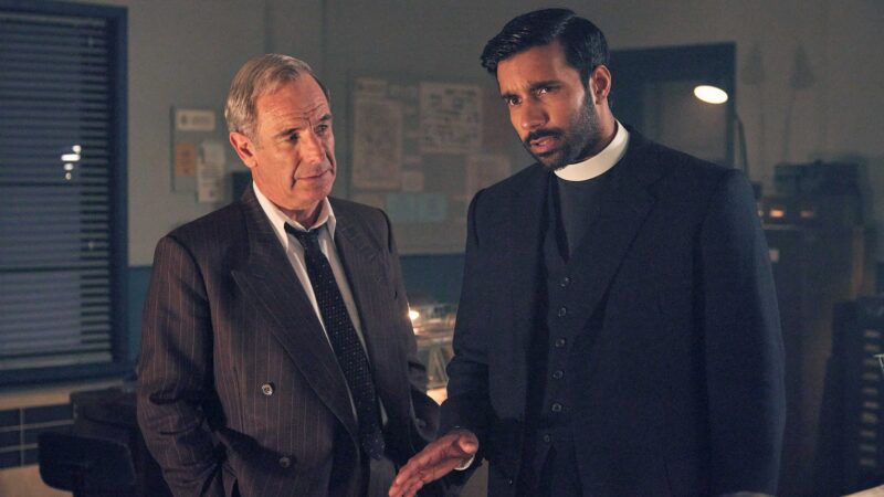 MASTERPIECE
Grantchester, Season 10

Episode Five
Sunday, July 13, 2025 at 9/8c on PBS
Leonard’s drinking lands him in a prison cell overnight. When he wakes up, the consequences only escalate from there.

Shown L-R: Geordie Keating (Robson Green), Alphy Kottaram (Rishi Nair)

For editorial use only.

Courtesy of Kudos, ITV, and MASTERPIECE.