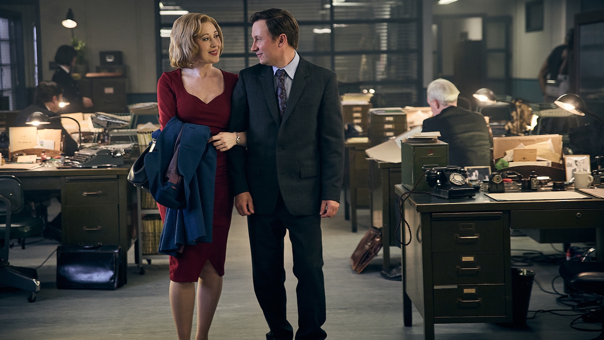 MASTERPIECE Mystery!
Grantchester
The Final Season

Premieres Sunday, June 14, 2026 at 9/8c on PBS

Shown from left to right: Melissa Johns as Miss Scott and Bradley Hall as Larry Peters

For editorial use only.

Courtesy of Kudos and MASTERPIECE